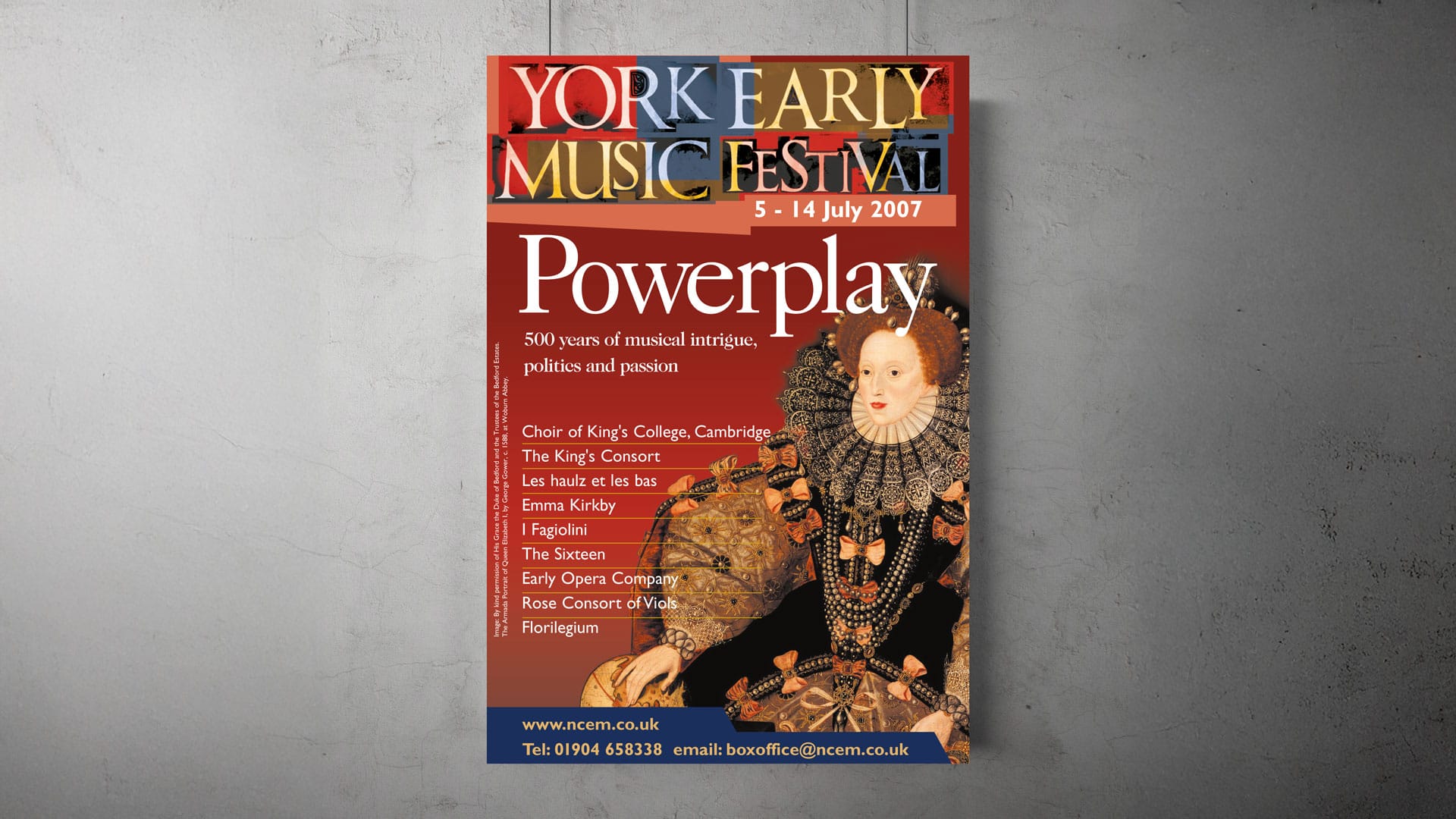York Early Music Festival 2007 Powerplay poster design