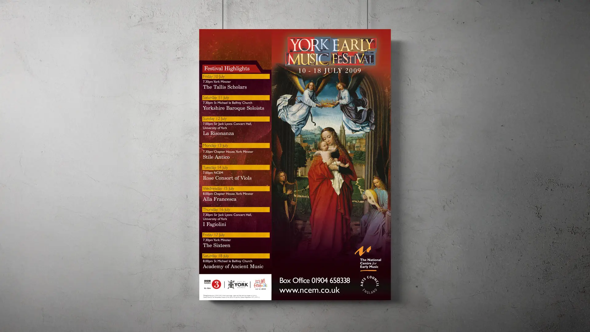 York Early Music Festival 2009 poster design