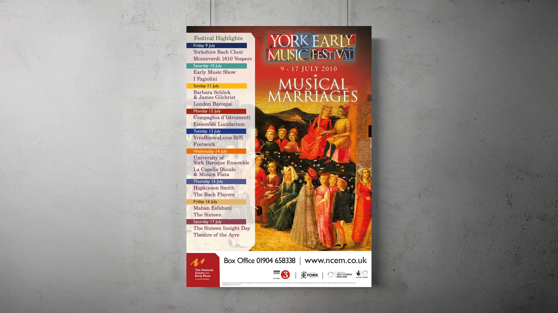 York Early Music Festival 2010 poster design