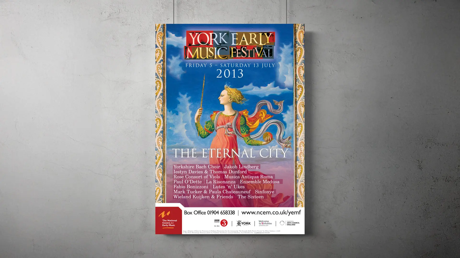 York Early Music Festival 2013 The Eternal City poster design