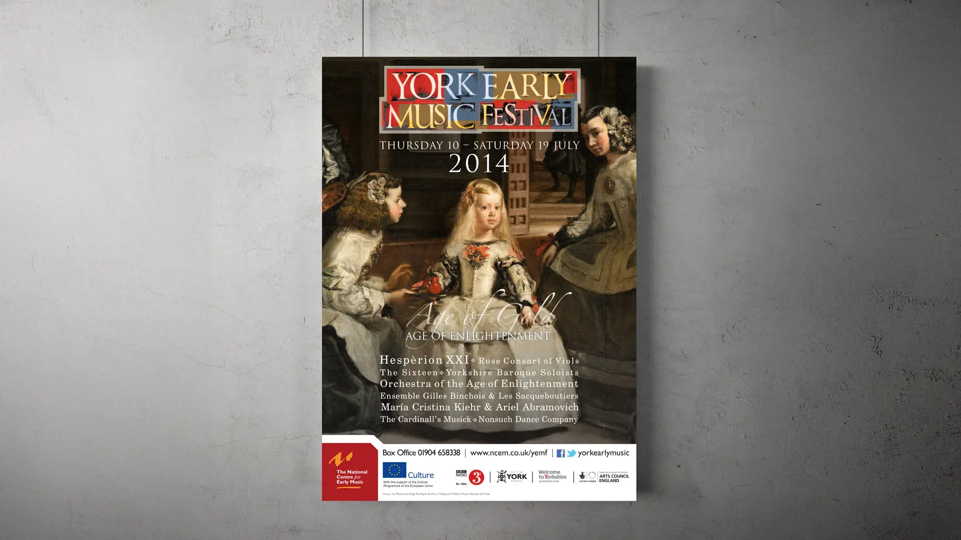 York Early Music Festival 2014 Age Of Gold, Age of Enlightenment poster design
