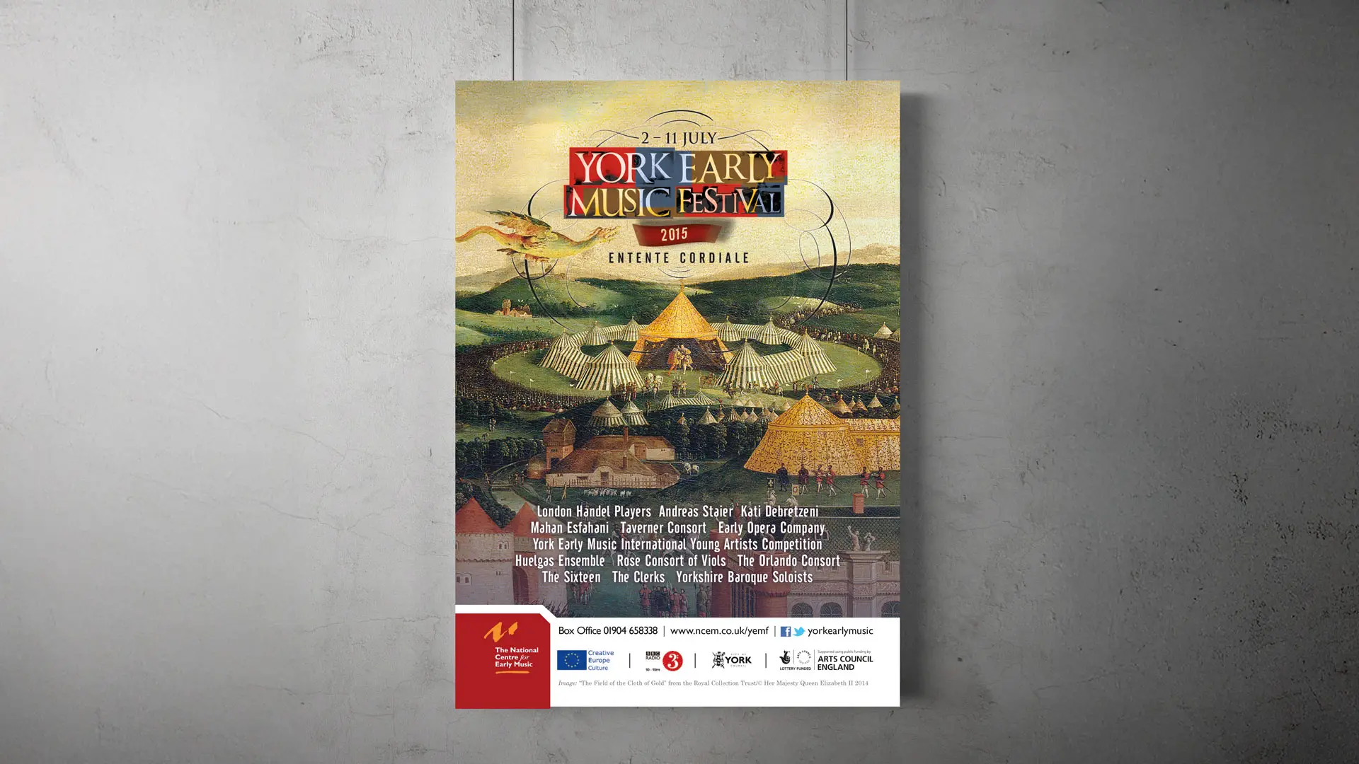 York Early Music Festival F2015 Entente Cordiale poster design