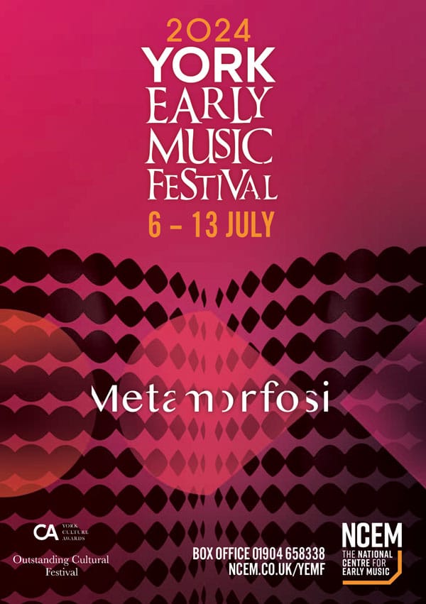 York Early Music Festival 2024 metamorfosi brochure cover design