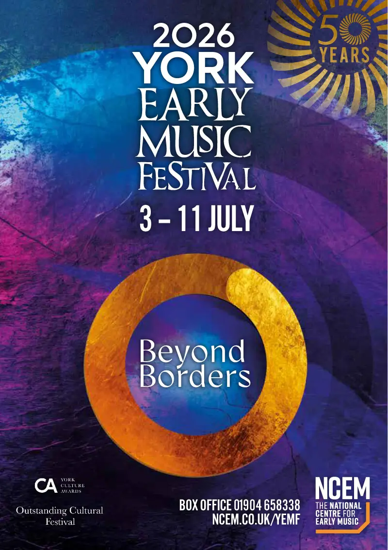York Early Music Festival 2026 Beyond Borders brochure cover design
