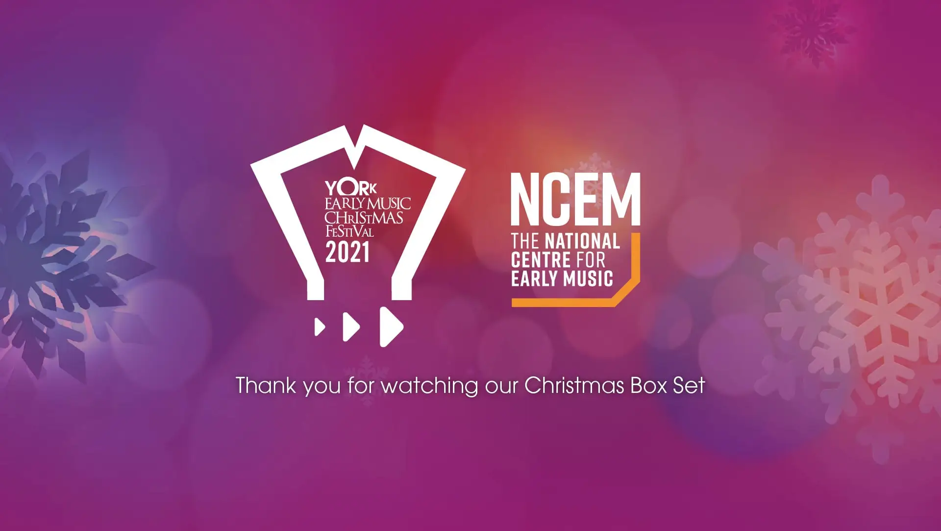 York Early Music Christmas Festival 2021 Screen Titles design