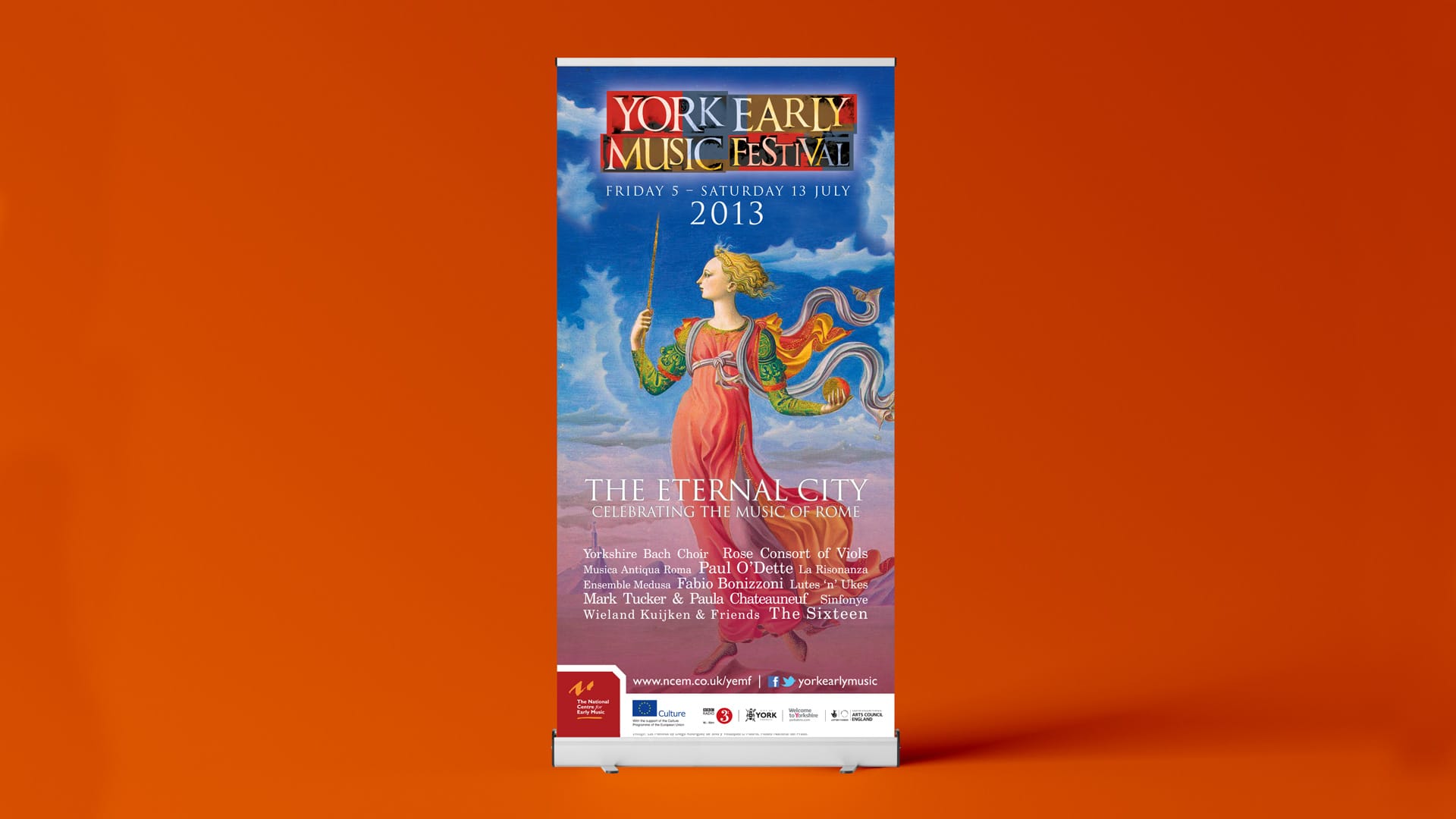 York Early Music Festival 2013 The Eternal City roller banner design