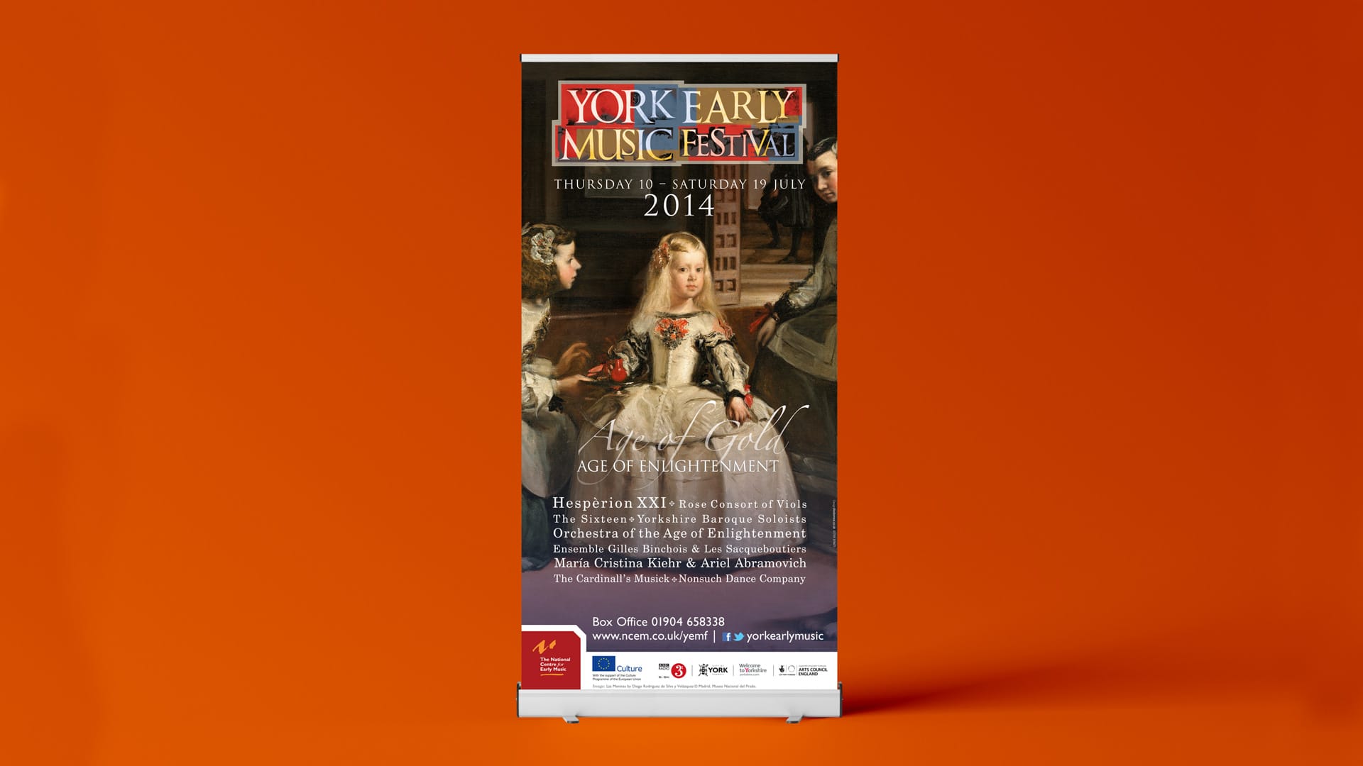 York Early Music Festival 2014 Age Of Gold, Age of Enlightenment roller banner design