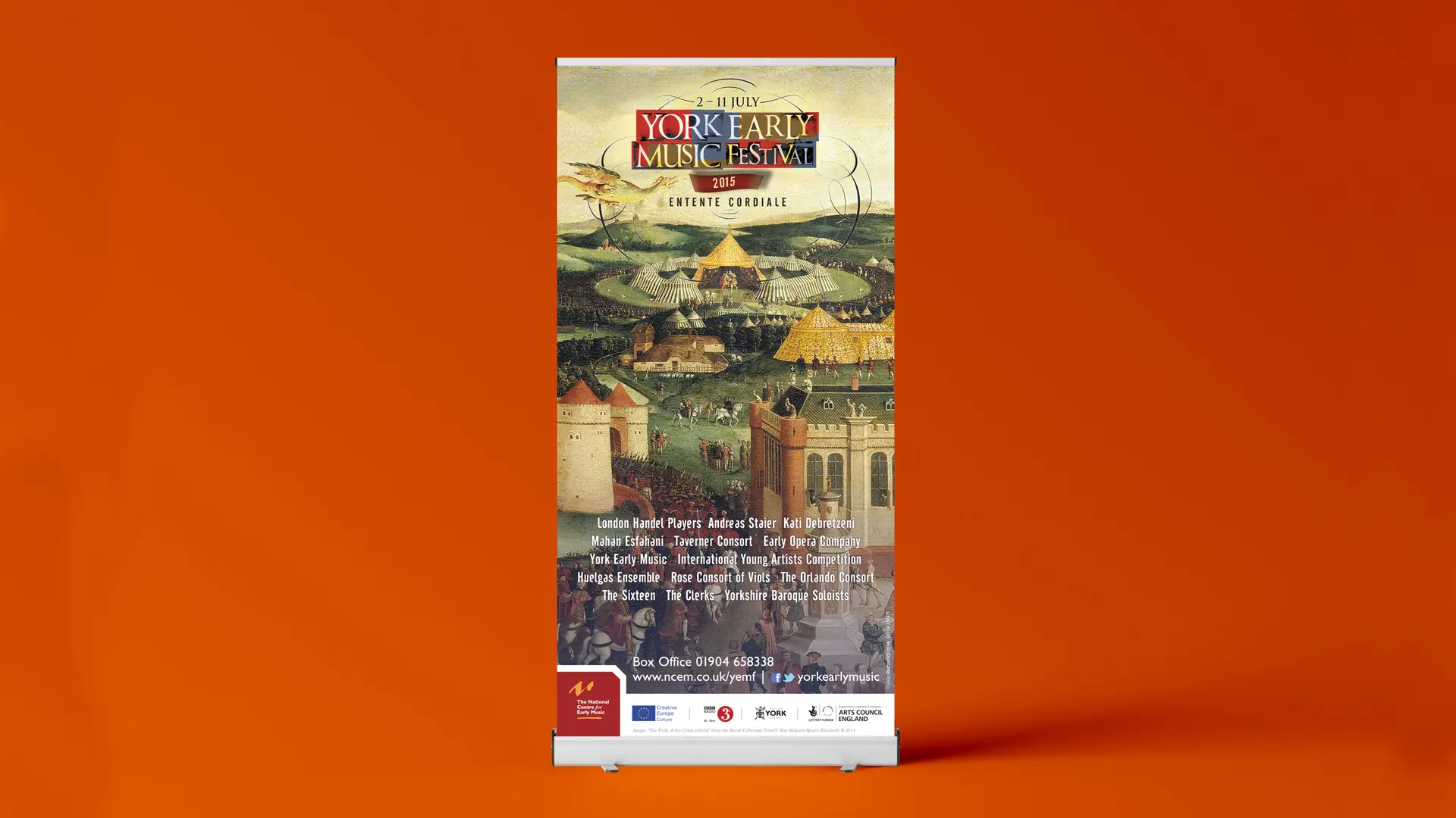 York Early Music Festival F2015 Entente Cordiale roller banner design