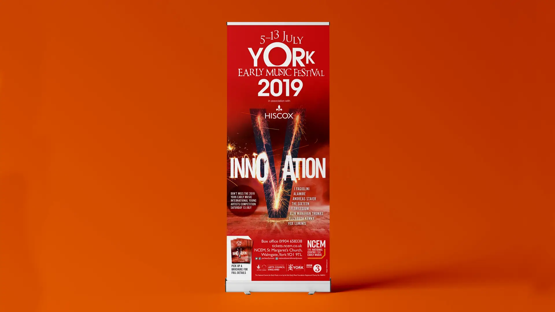 York Early Music Festival 2019 Innovation roller banner design