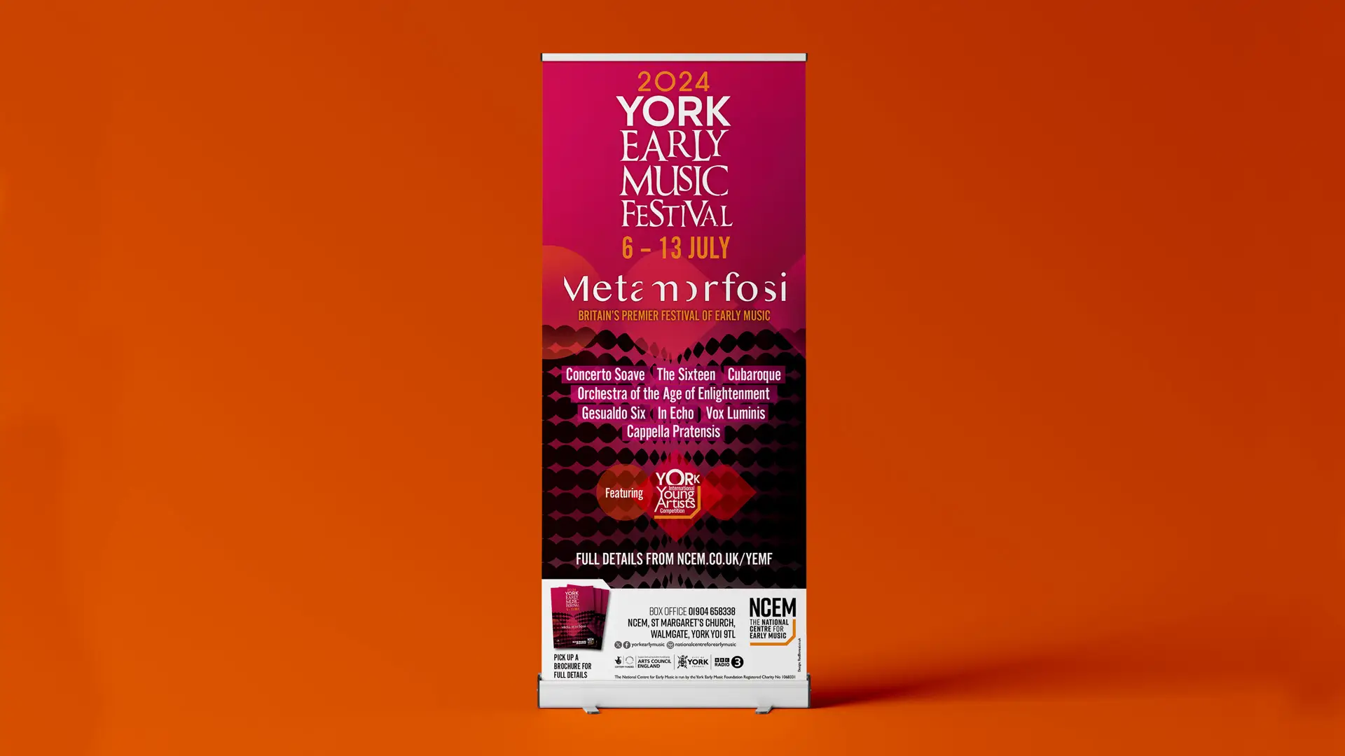 York Early Music Festival Roller banner 2024 design