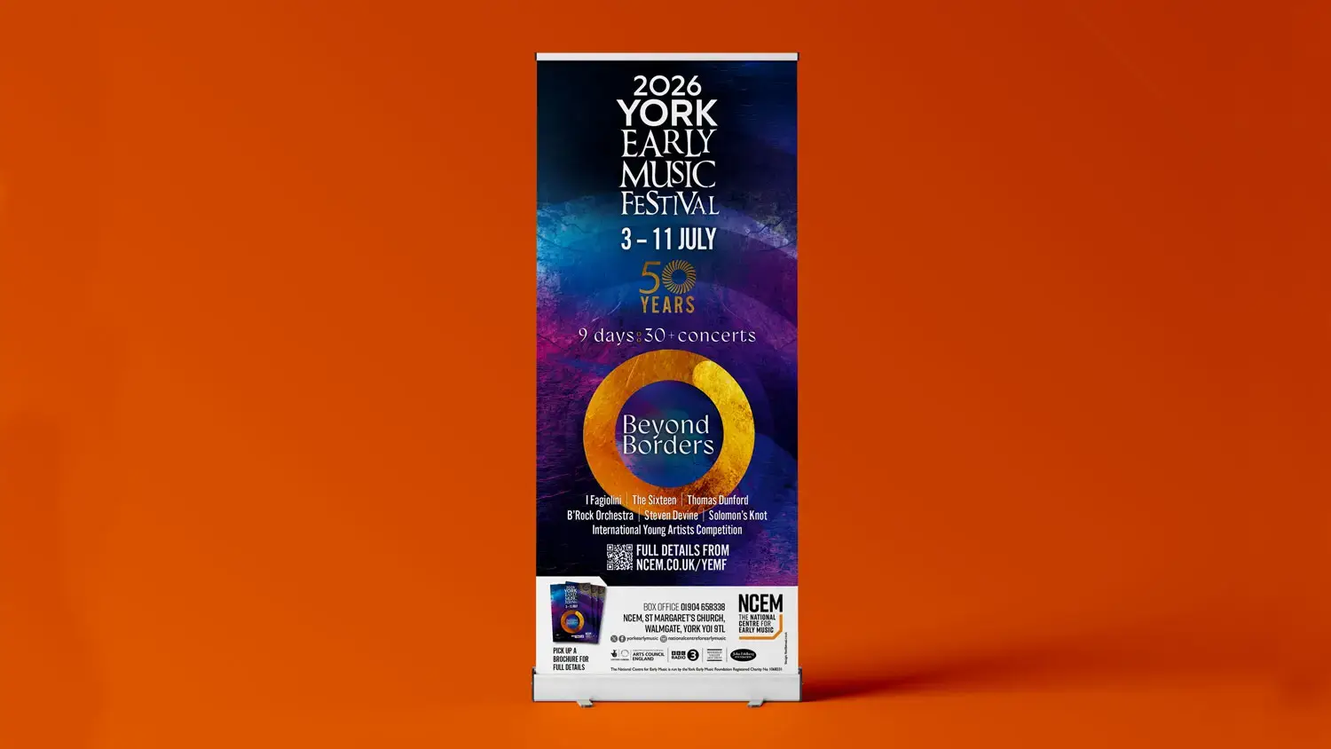 York Early Music Festival 2026 Roller Banner Design