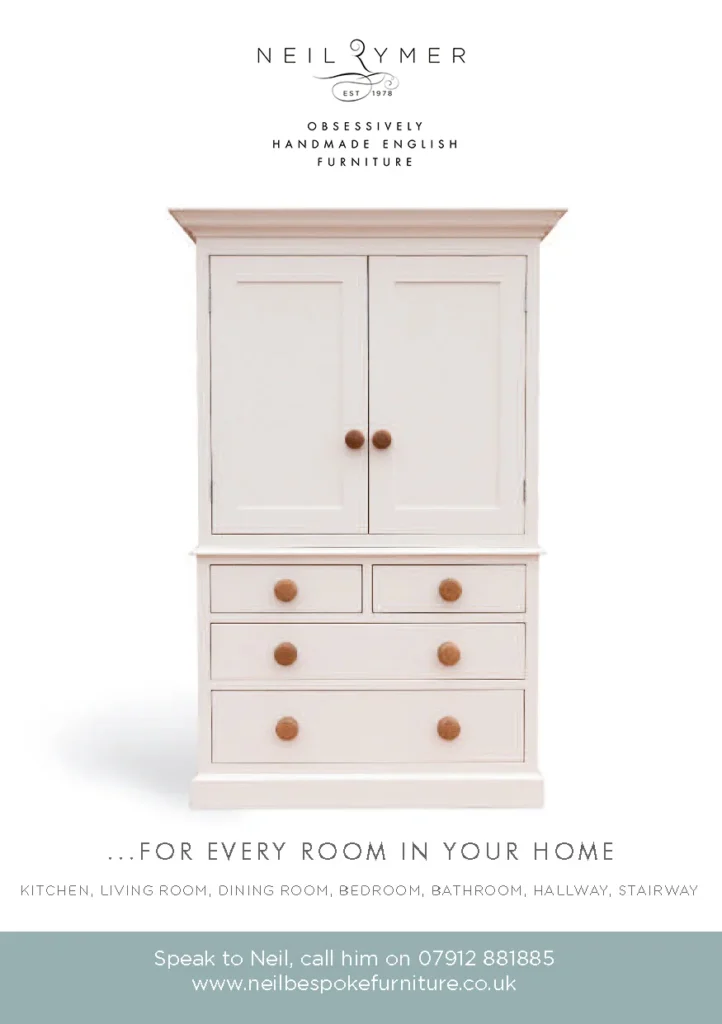 Neil Rymer handmade furniture leaflet design front