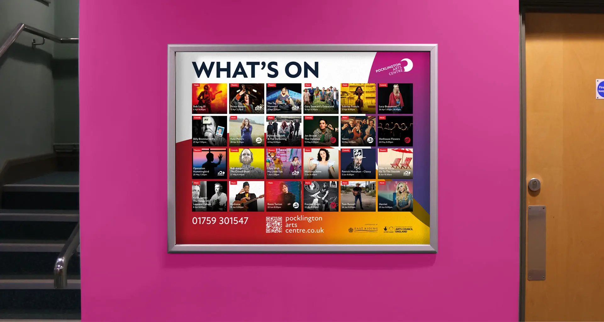 Pocklington Arts Centre "What's On" Poster design