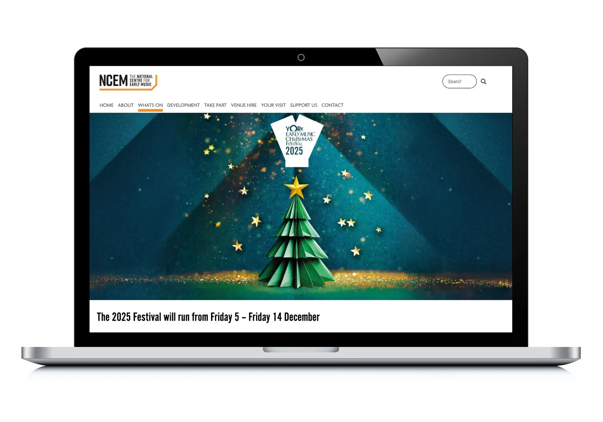 York Early Music Christmas Festival 2026 website design