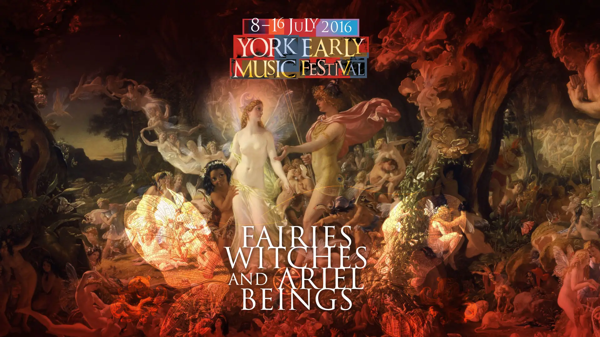 York Early Music Festival Fairies, Witches and Aerial Beings identity design