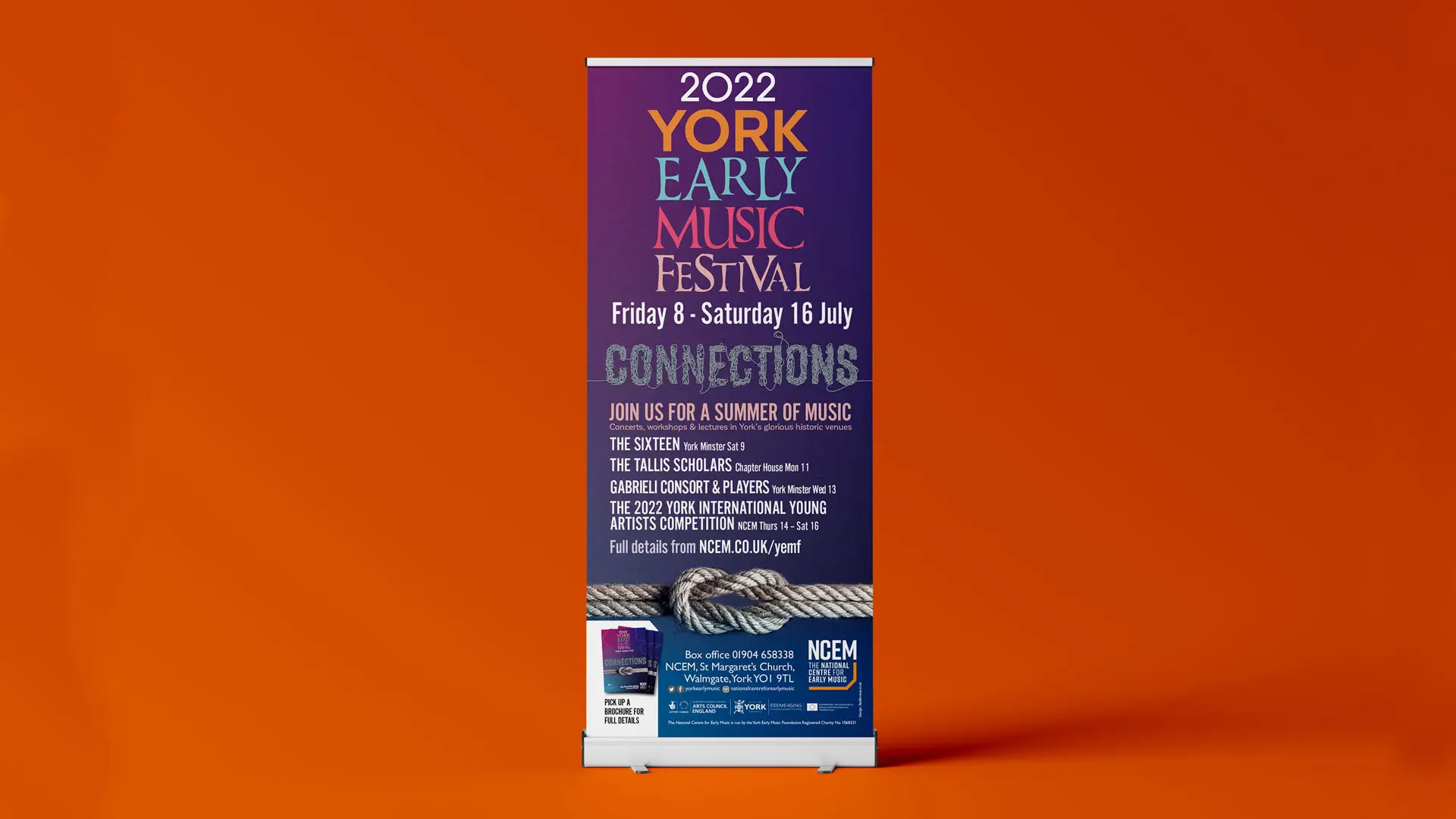 York Early Music Festival 2022 roller banner design