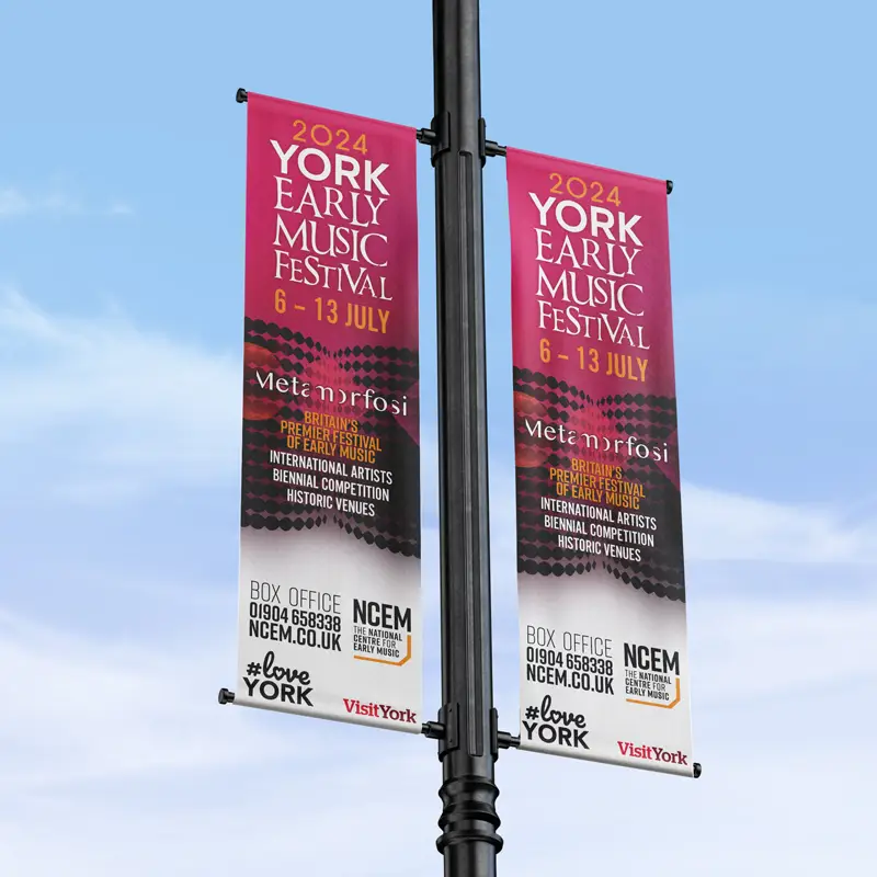 York Early Music Festival 2024 Lamppost banner design