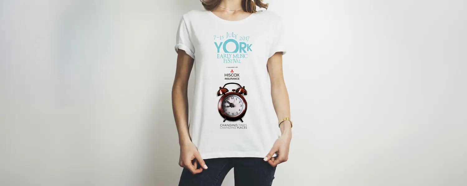 York Early Music Festival 2017 Changing Times, Changing Places T-shirt design
