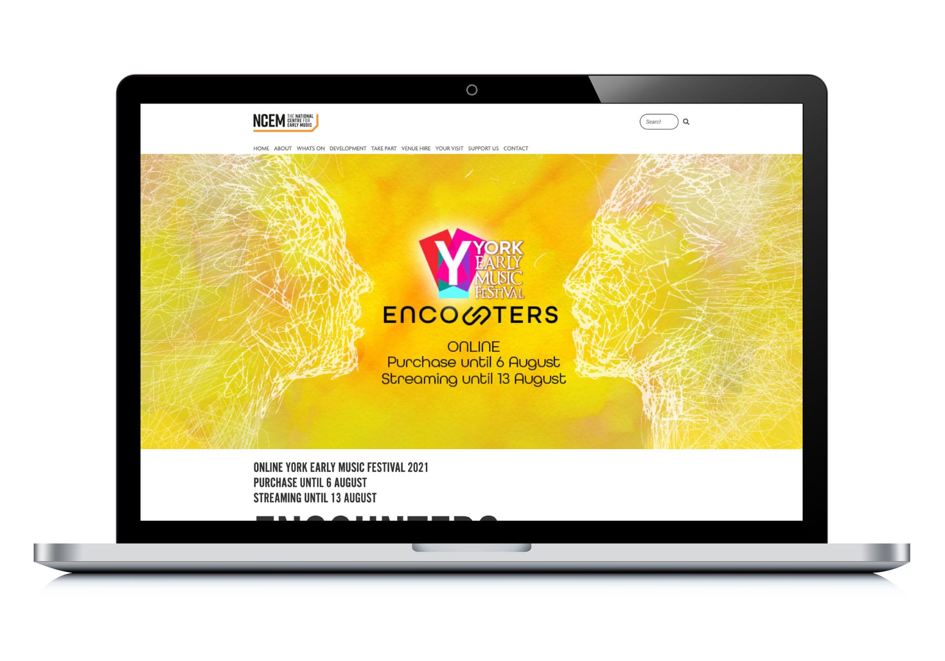York Early Music Festival 2021 website design