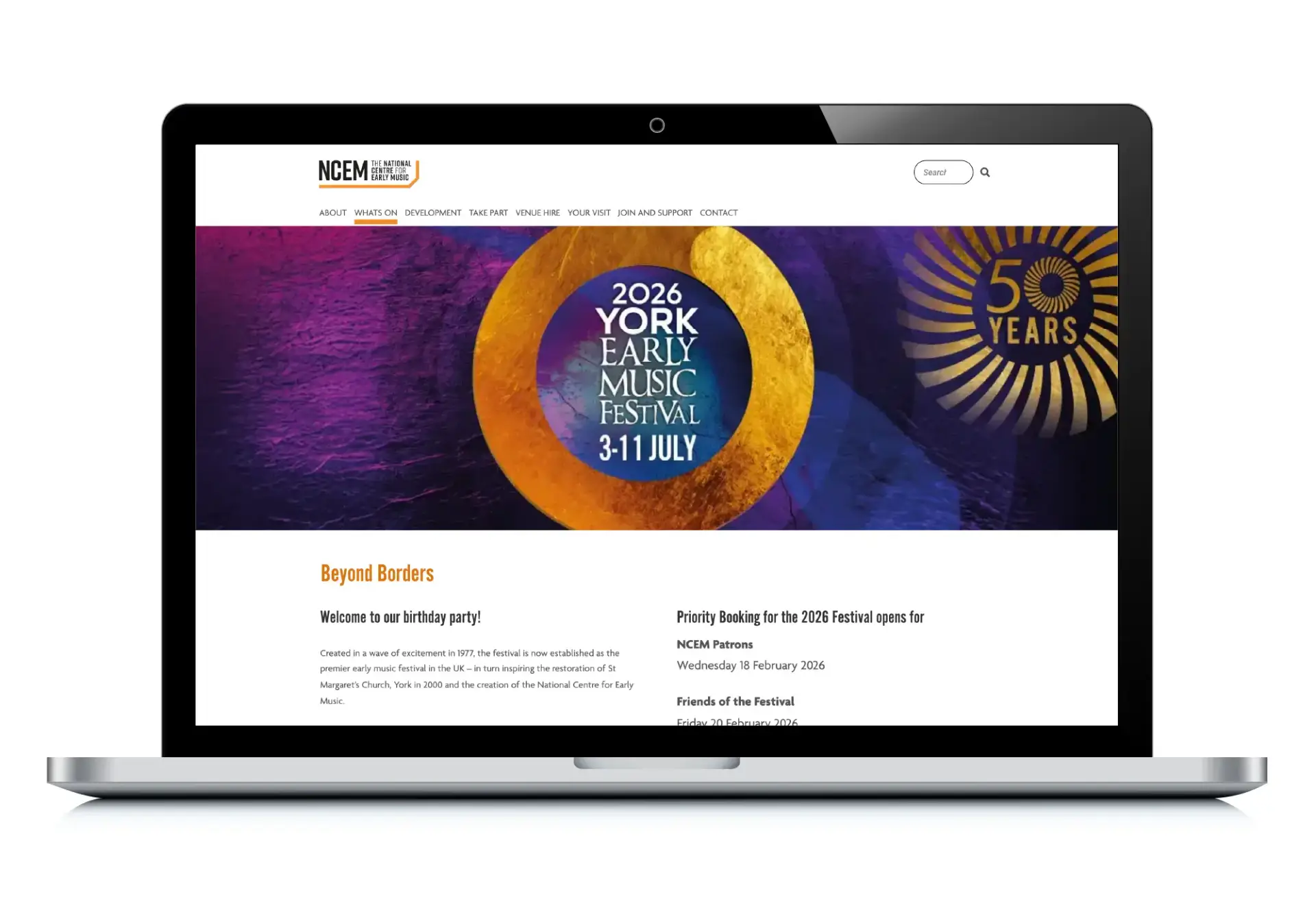 York Early Music Festival 2026 Website