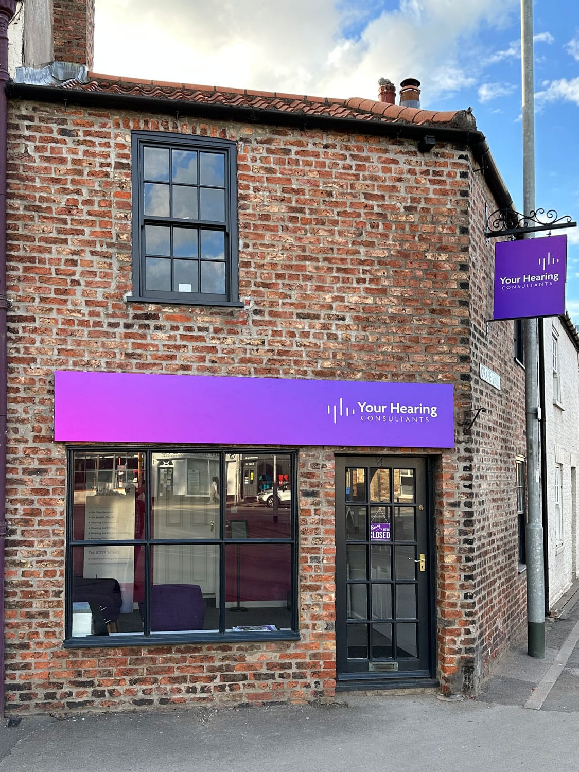Your Hearing Consultants Pocklington Fascia Signage and Swing Sign