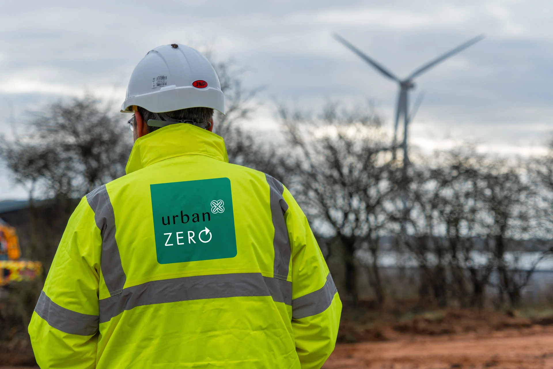 Urban Zero logo branded high-vis vest