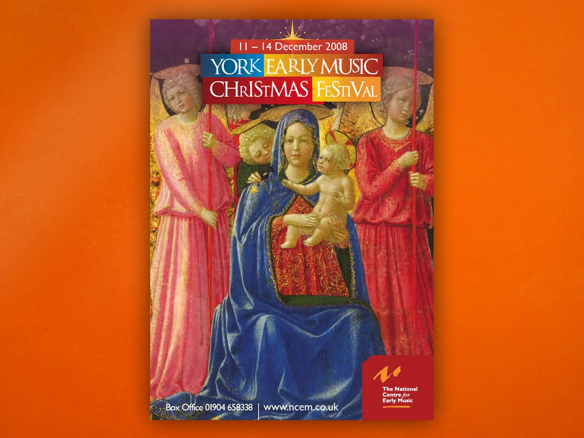 York Early Music Christmas Festival 2008 brochure design