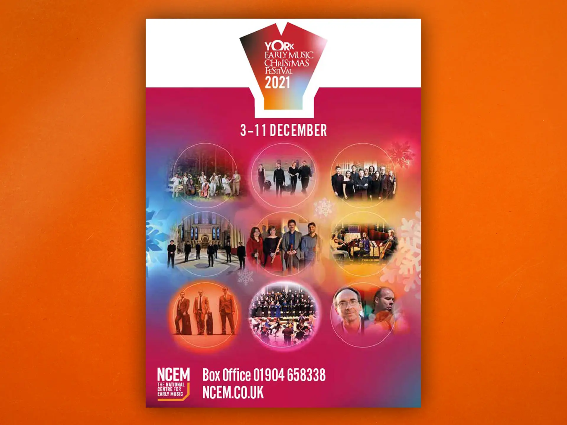 York Early Music Christmas Festival 2021 brochure design