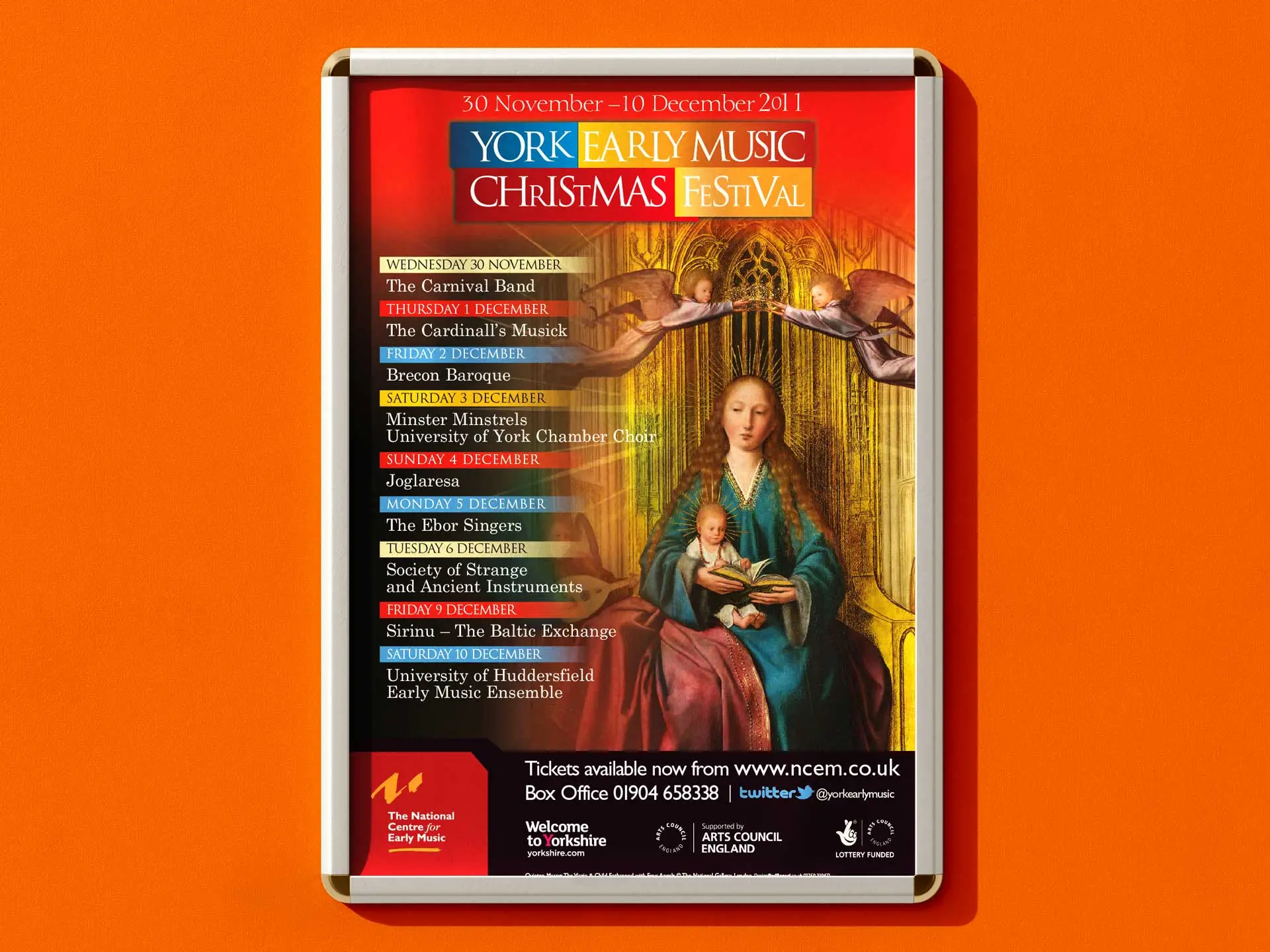 York Early Music Christmas Festival 2011 poster design