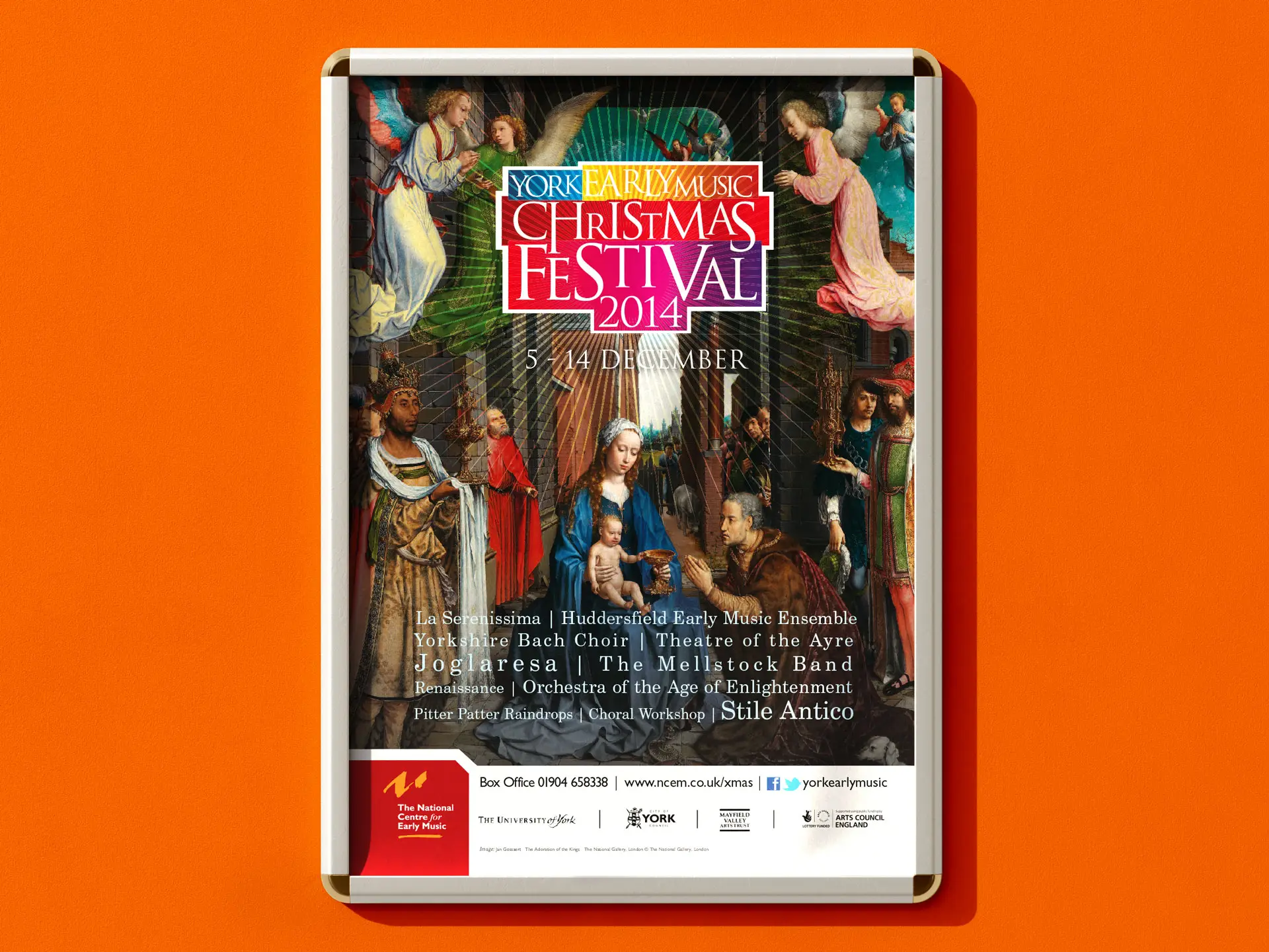 York Early Music Christmas Festival 2014 poster design
