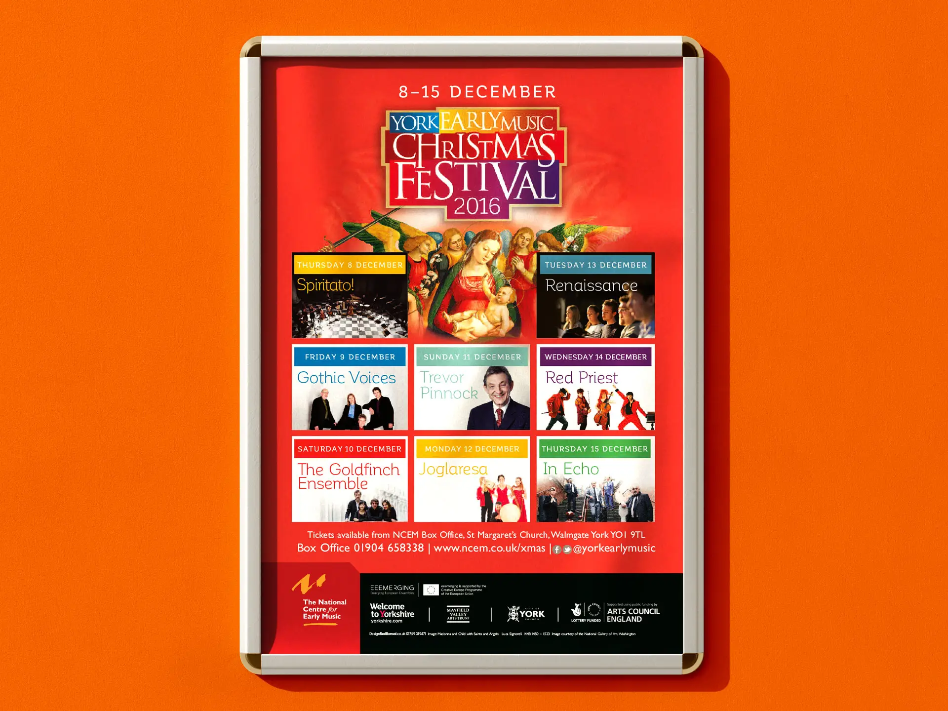 York Early Music Christmas Festival 2016 poster design