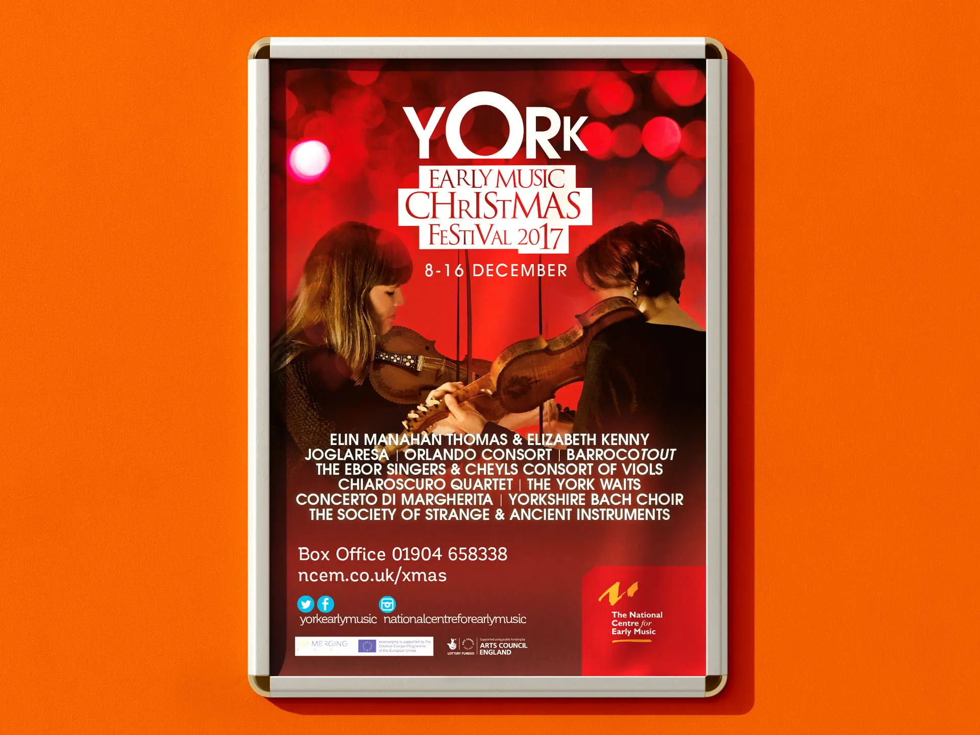 York Early Music Christmas Festival 2017 poster design