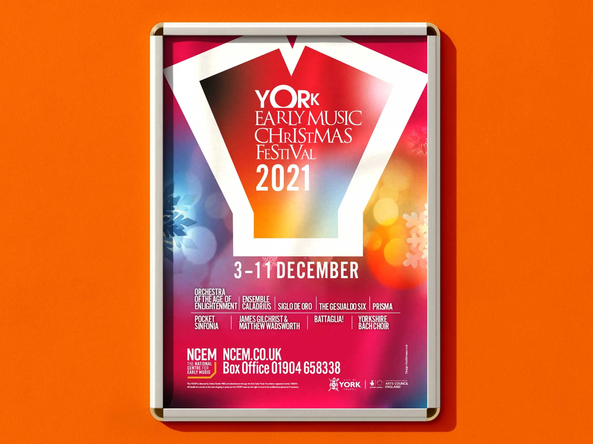 York Early Music Christmas Festival 2021 poster design