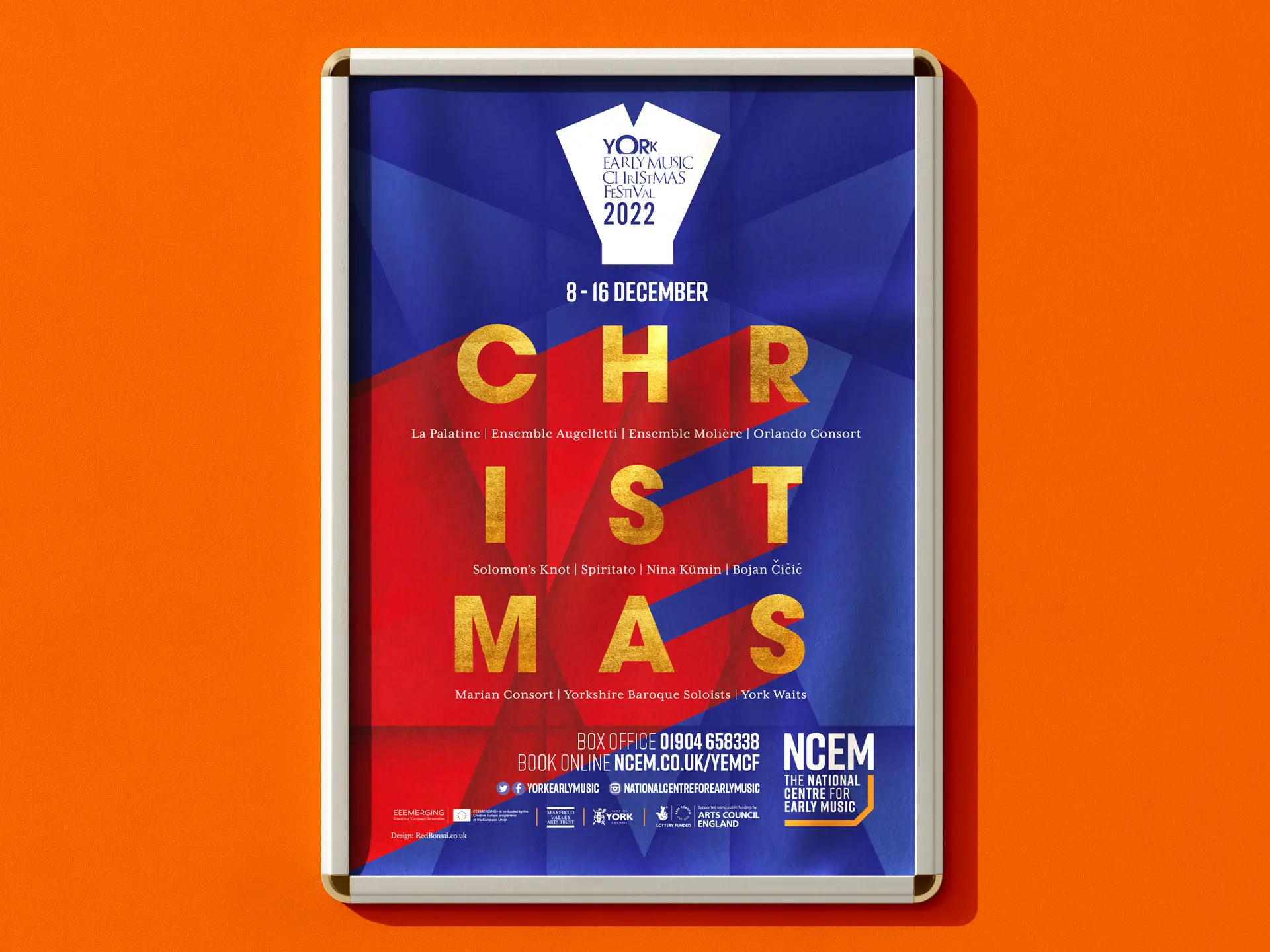 York Early Music Christmas Festival 2022 poster design
