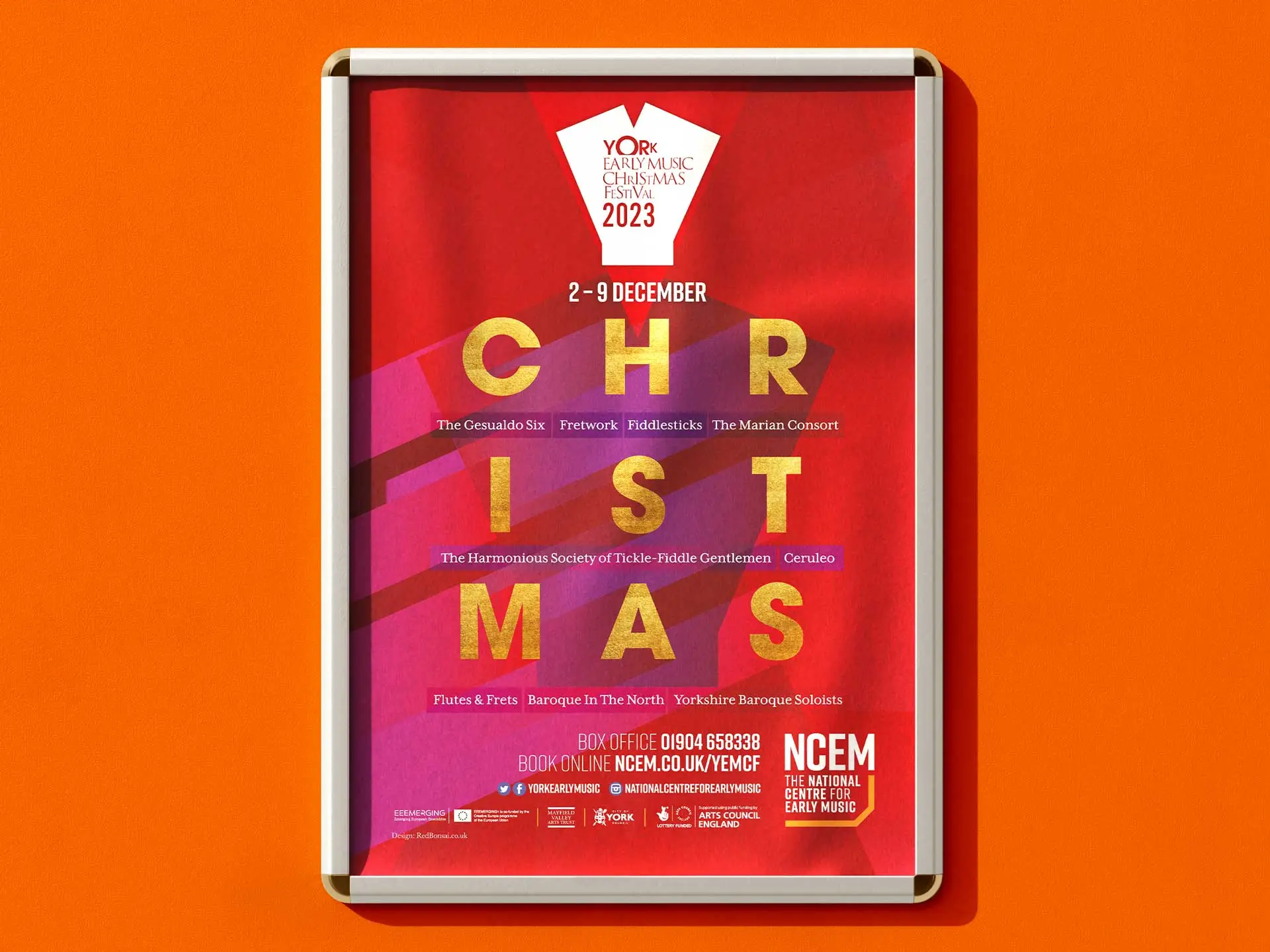 York Early Music Christmas Festival 2023 poster design