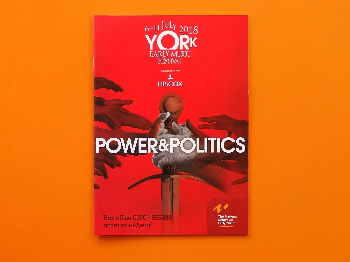 York Early Music Festival Brochure design 2018