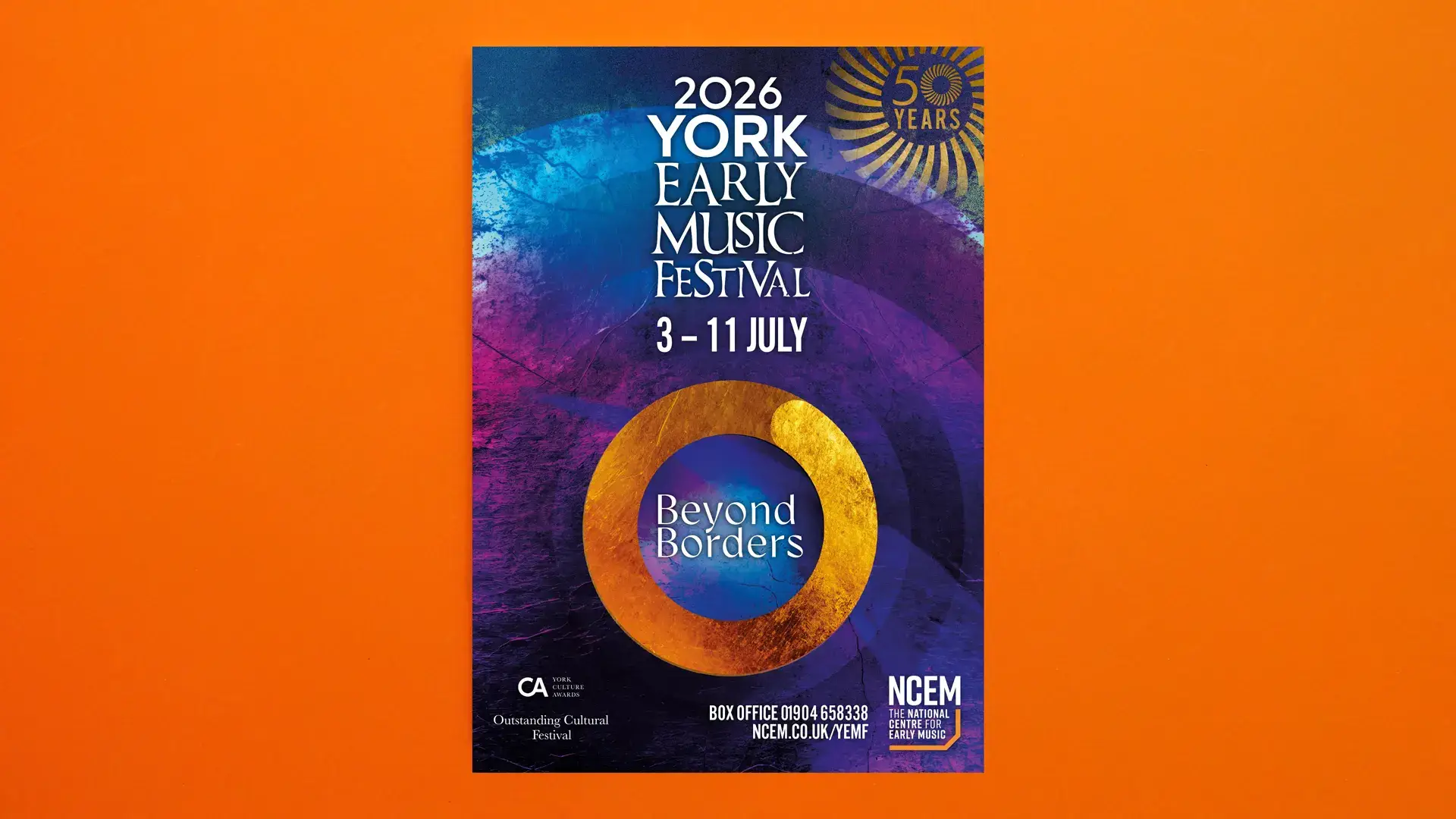 York Early Music Festival 2026 Beyond Borders brochure cover design