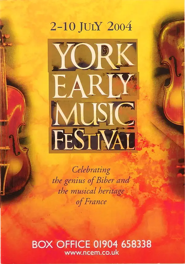 York Early Music Festival Brochure design 2004