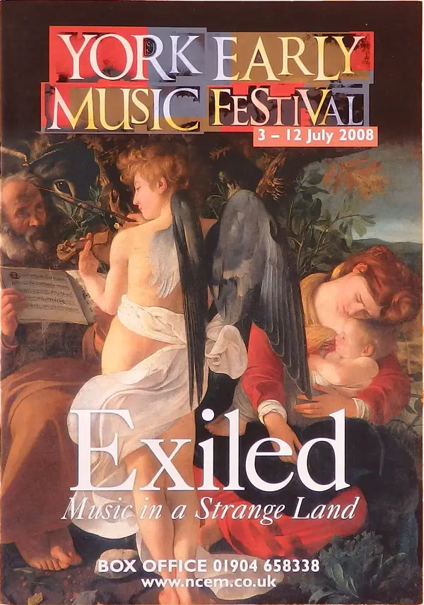 York Early Music Festival 2008 Exiled brochure design