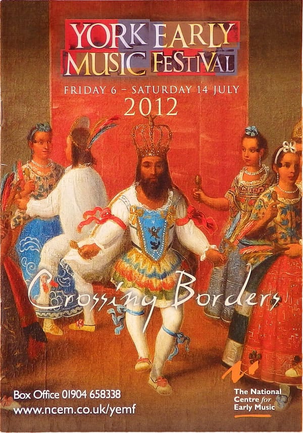 York Early Music Festival 2012 Crossing Borders brochure design