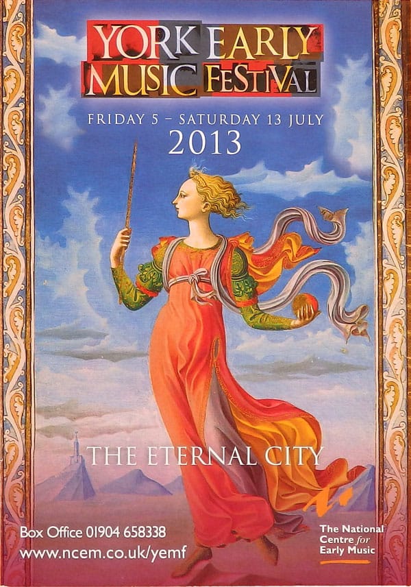 York Early Music Festival 2013 The Eternal City brochure design