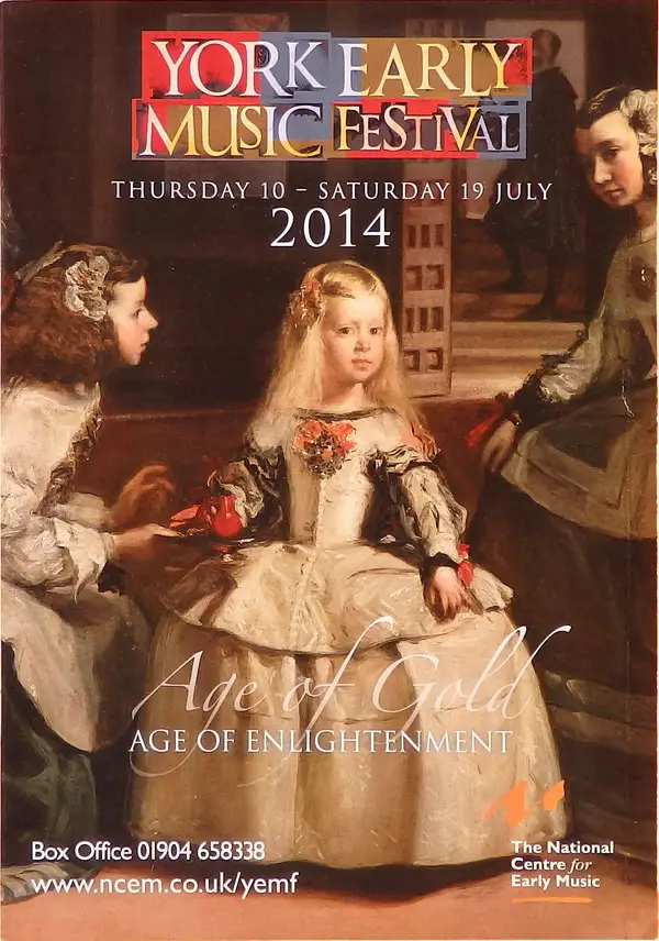 York Early Music Festival 2014 Age Of Gold, Age of Enlightenment brochure cover