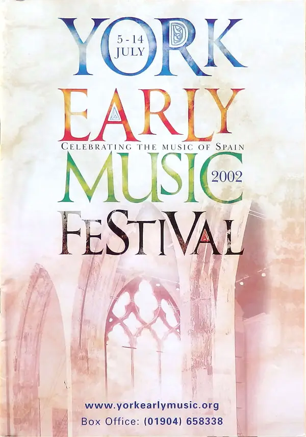 York Early Music Festival Brochure design 2002