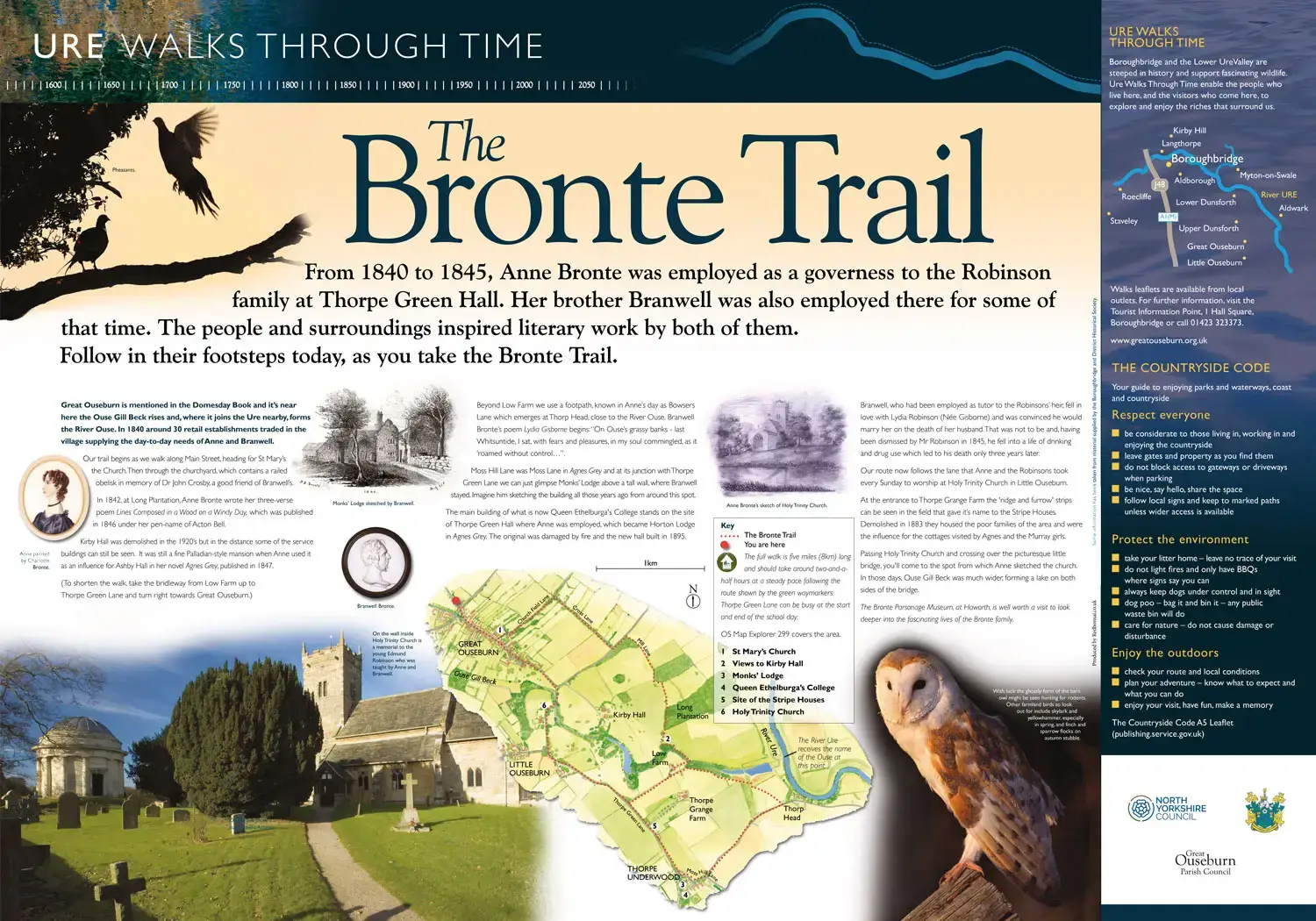 The Bronte Trail Interpretation display design