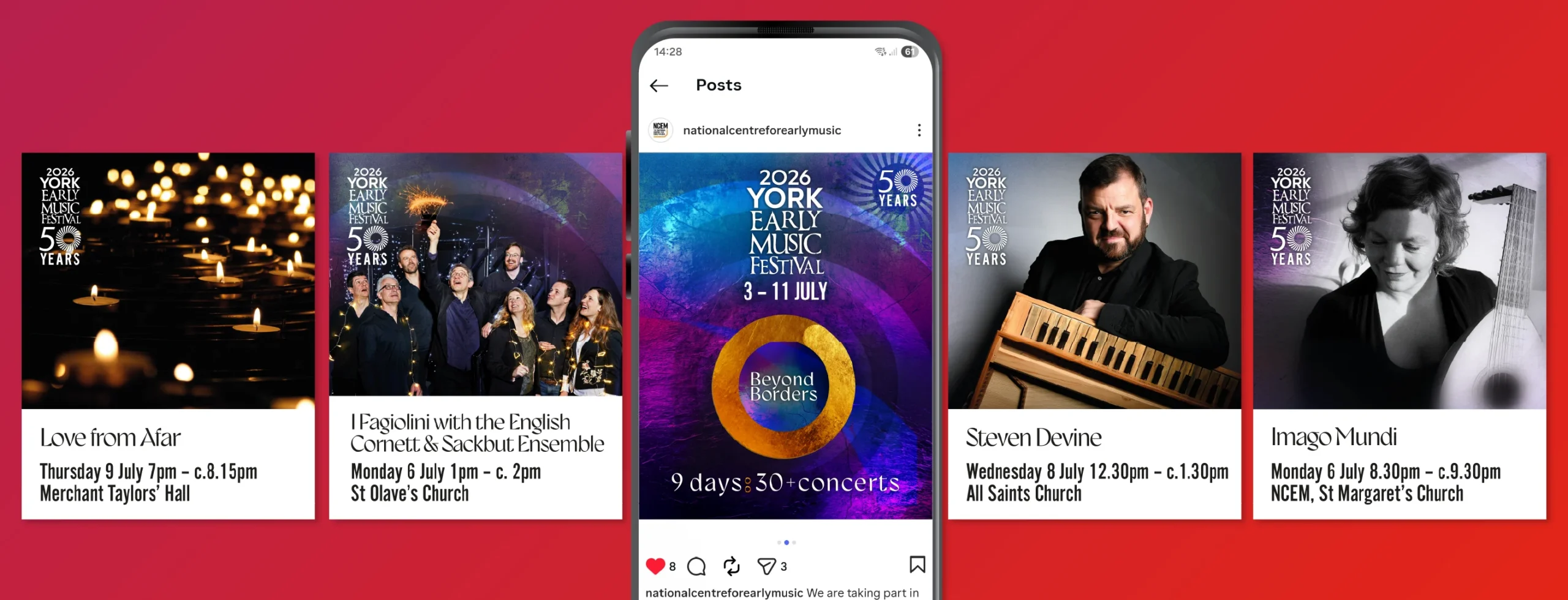 York Early Music Festival 2026 social media designs