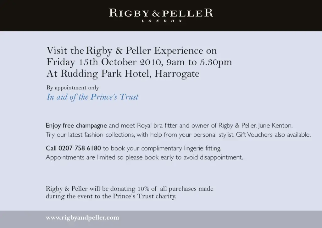 R&P Rudding Park A6 postcard design