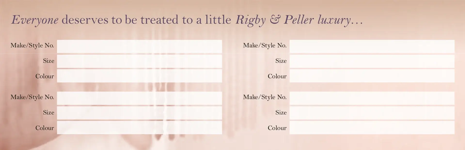R&P Wish List Advert
