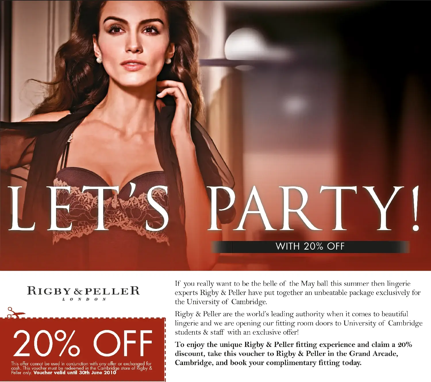 Rigby & Peller Lets Party advert