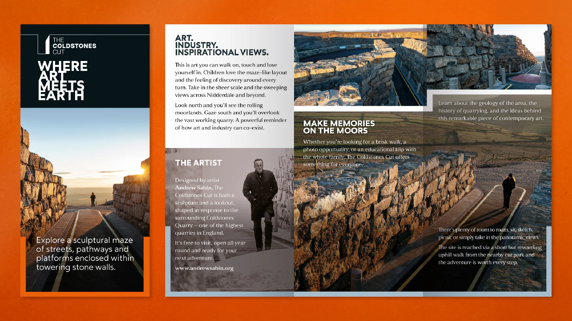 The Coldstones Cut promotional leaflet design cover and inside spread