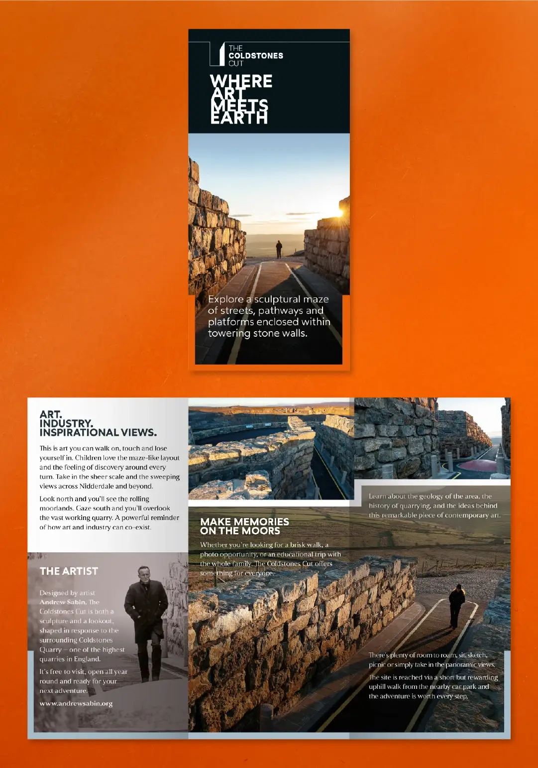 The Coldstones Cut promotional leaflet design cover and inside spread